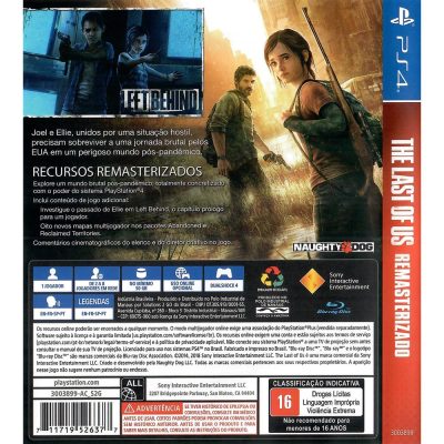 The Last Of Us Remasterizado Playstation Hits Ps4 (Jogo Mídia Física)