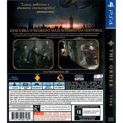 The Order 1886 Ps4 (Jogo Mídia Física)