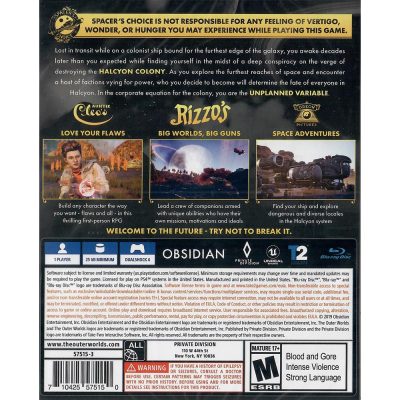 The Outer Worlds Ps4 (Jogo MÃdia FÃsica)