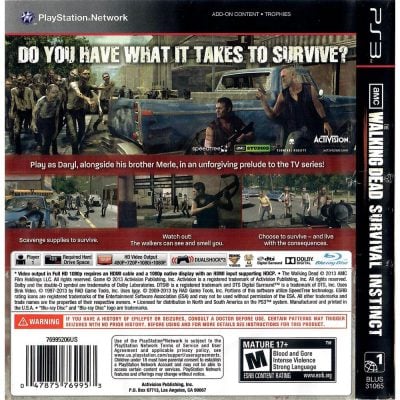 The Walking Dead Survival Instinct Ps3 #1