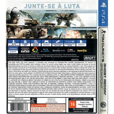 Tom Clancys Ghost Recon Breakpoint Ps4 (Jogo Mídia Física)
