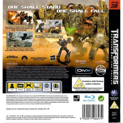 Transformers Revenge Of The Fallen Ps3