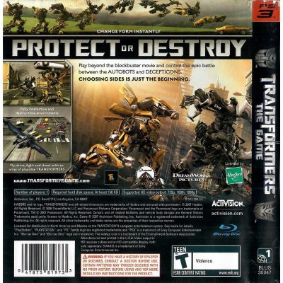 Transformers The Game Ps3