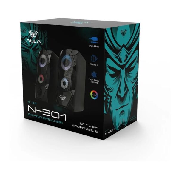Caixa De Som Com Fio Wind N-301 Gaming Speaker Rgb
