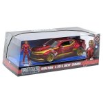Carro Miniatura Chevy Camaro 1:24 + Iron Man Figure - Jada Metals