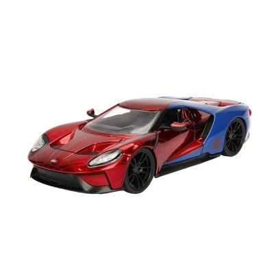 Carro Miniatura Ford Gt 1:24 +`Spider Man Figure - Jada Metals