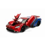 Carro Miniatura Ford Gt 1:24 +`Spider Man Figure - Jada Metals