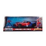 Carro Miniatura Ford Gt 1:24 +`Spider Man Figure - Jada Metals