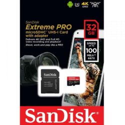 Cartão De Memoria Micro Sd 64Gb Extreme Pro 170 Mb/S Read 90 Mb/S Write Sandisk