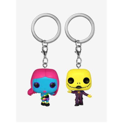 Chaveiro Funko Pop Sally & Jack Skellington 2-Pack Black Light (Pocket Keychain Disney The Nightmare Before Christmas)