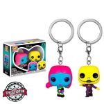Chaveiro Funko Pop Sally & Jack Skellington 2-Pack Black Light (Pocket Keychain Disney The Nightmare Before Christmas)