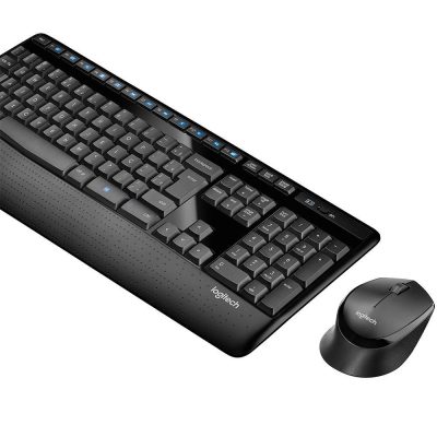 Combo Teclado E Mouse Sem Fio Logitech Mk345 Com Teclado Com Apoio E Mouse Destro, Usb, Pilhas Inclusas E Layout Abnt2