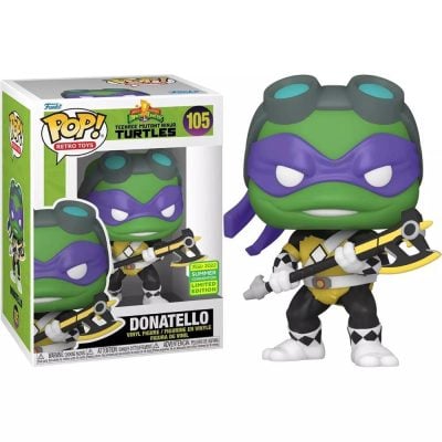 Funko Pop Donatello 105 (Retro Toys) (2022 Summer Convention Limited Edition) (Power Rangers X Teenage Mutant Ninja Turtles)