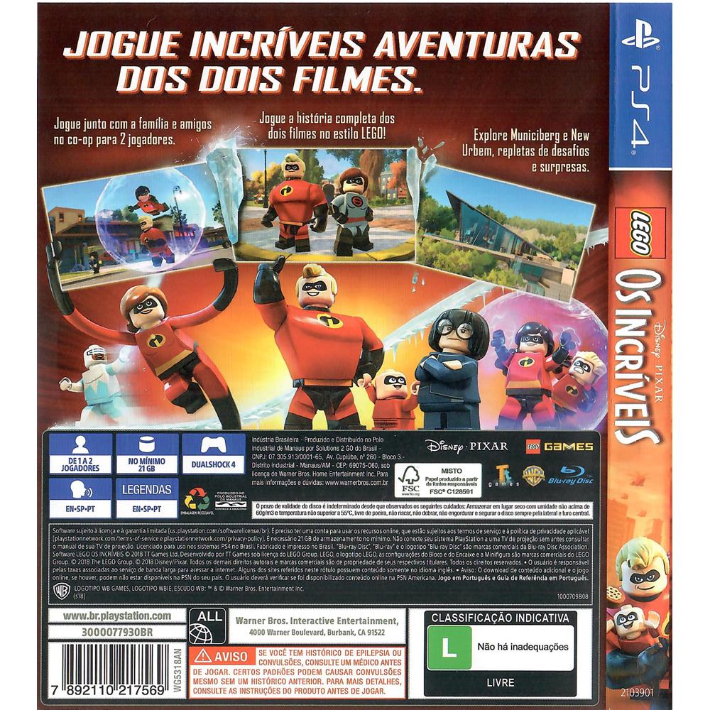 LEGO Os Incríveis – Jogo PS4 - Shopping Recife Online