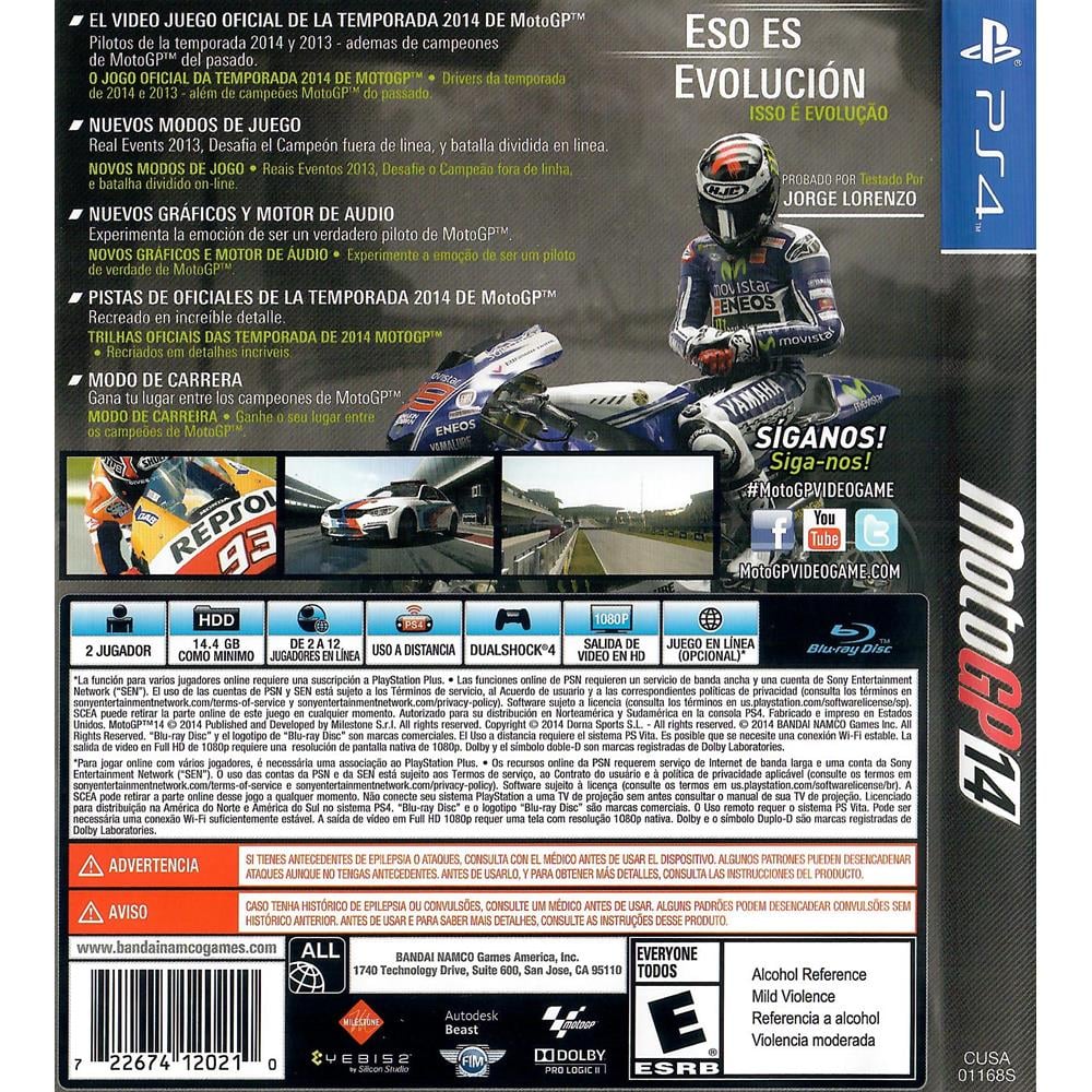 BH GAMES - A Mais Completa Loja de Games de Belo Horizonte - MotoGP 2014 -  PS4