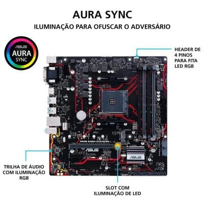 Placa Mãe Asus Prime B450m-Gaming/Br