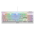 Teclado Gamer Sharkoon Shark Skiller Mech Sgk3, Rgb, Switch Kailh Brown, Branco - Skiller-Sgk3-Rgb-Brown
