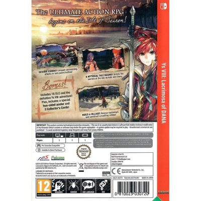 Ys Viii Lacrimosa Of Dana Nintendo Switch (Seminovo)