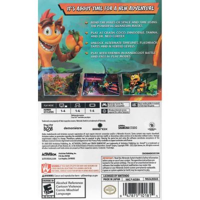 Crash Bandicoot 4 Its About Time Nintendo Switch
