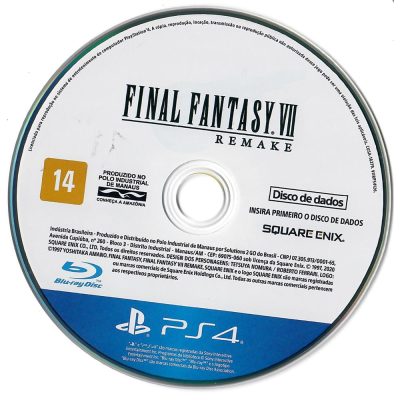 Final Fantasy Vii Remake Ps4 (Somente Disco)
