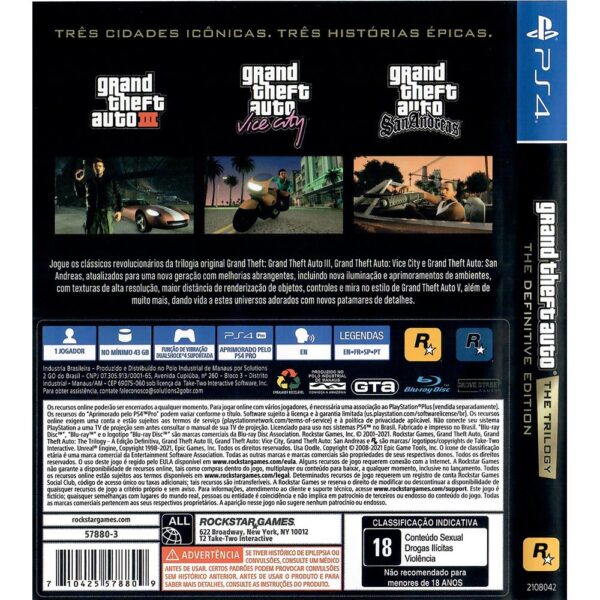 Grand Theft Auto The Trilogy Ps4