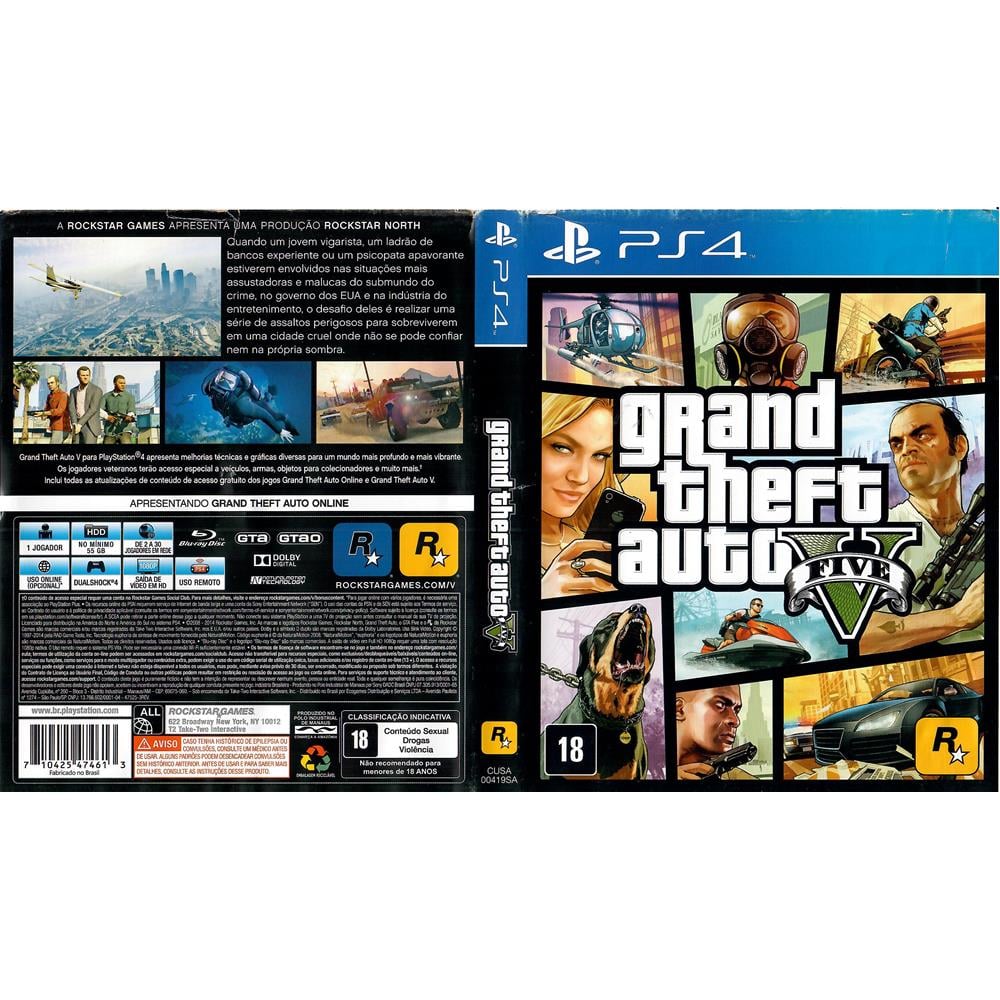 Jogo Grand Theft Auto V PS4 Rockstar em Promoção é no Buscapé