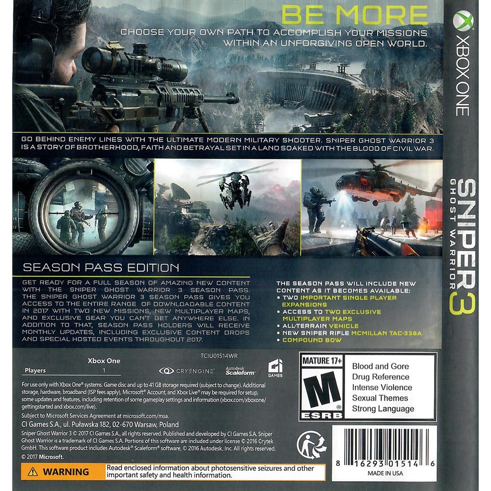 Sniper Ghost Warrior 3 Xbox One #1