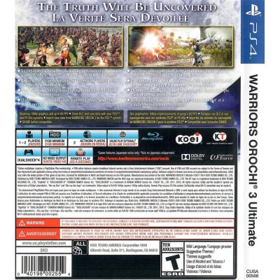 Warriors Orochi 3 Ultimate Ps4
