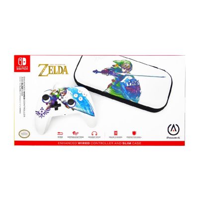 Controle Com Fio + Slim Case - Nintendo Switch - Zelda Sword - Powera (Pwa-A-02221)