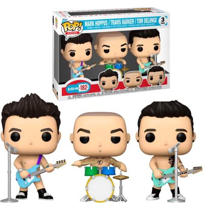 Funko Pop Blink 182 - Mark Hoppus, Travis Barker E Tom Delonge (3 Pack) (Rocks)