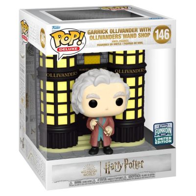Funko Pop Garrick Ollivander With Ollivanders Wand Shop 146 (Deluxe) (Harry Potter) (Funkon 2022 Limited Edition)