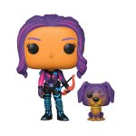 Funko Pop Kate Bishop With Lucky The Pizza Dog 1212 (Blacklight Neon) (Hawkeye) (Marvel)