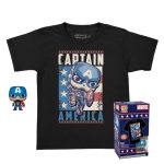 Funko Tees Marvel Captain America (Chaveiro Capitão América + Camiseta G)