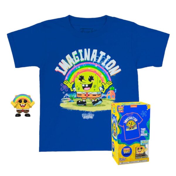 Funko Tees Spongebob With Rainbow (Chaveiro Bob Esponja + Camiseta G)