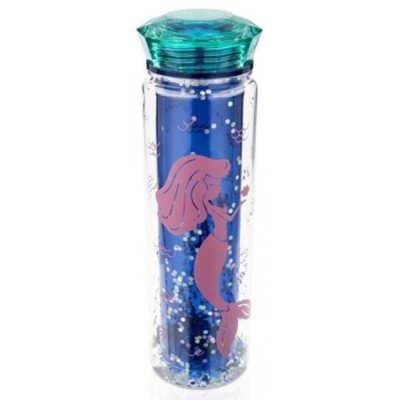 Garrafa Diamante Com Glitter 500Ml - Sereia (Novo)