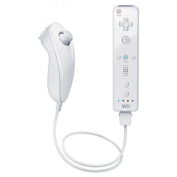 Kit Controle Wii Remote + Nunchuck (Branco) (Play Game)