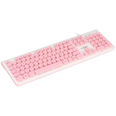 Teclado Multimidia Usb Dynamic Circle Abnt2 Teclas Redondas Cabo Usb 1.8M Rosa - Dc120r