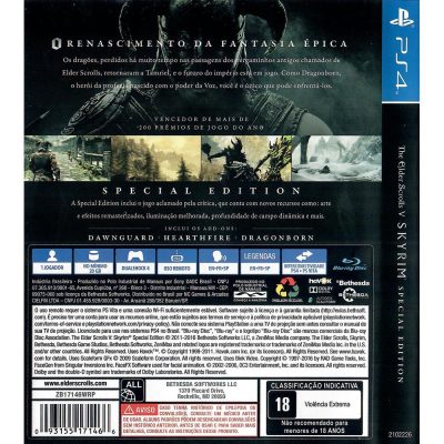 The Elder Scrolls V Skyrim Special Edition Ps4