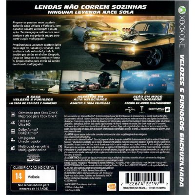 Velozes E Furiosos Encruzilhada Xbox One