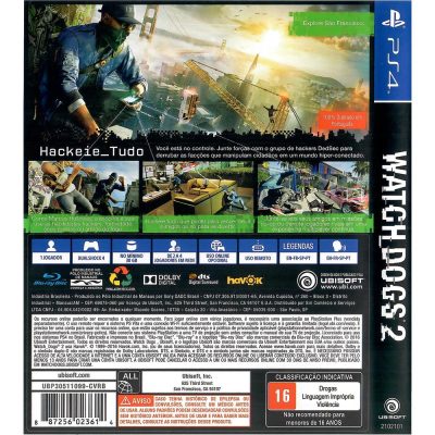 Watch Dogs 2 Ps4