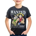 Camiseta Infantil One Piece Wanted (Tam 08) Camiseta Infantil One Piece Wanted (Tam 08)