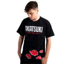 Camiseta Unissex Naruto Akatsuki Nuvens (Tam P)