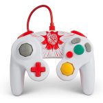 Controle Com Fio Estilo Gamecube - Nintendo Switch (Super Smash) - Mario White Red - Power-A