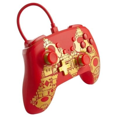 Controle Com Fio Nintendo Switch - Mario Gold - Enhanced Power-A