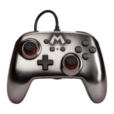 Controle Com Fio - Nintendo Switch - Mario Silver Metallic - Enhanced Power-A