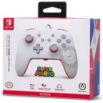 Controle Com Fio Nintendo Switch - Mario White - Enhanced Power-A