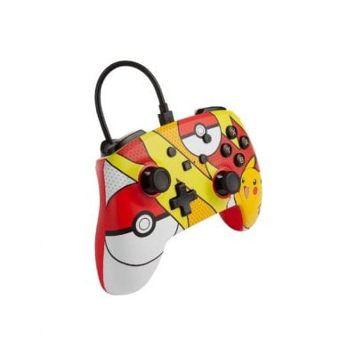 Controle Com Fio Nintendo Switch - Pikachu Pop Art - Enhanced Power-A