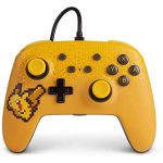 Controle Com Fio Nintendo Switch - Pixel Pikachu - Enhanced Power-A