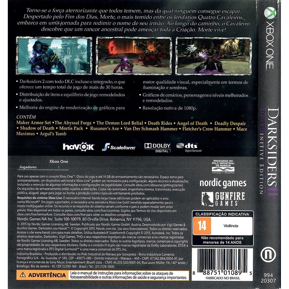 Darksiders II - Xbox 360 (SEMI-NOVO)