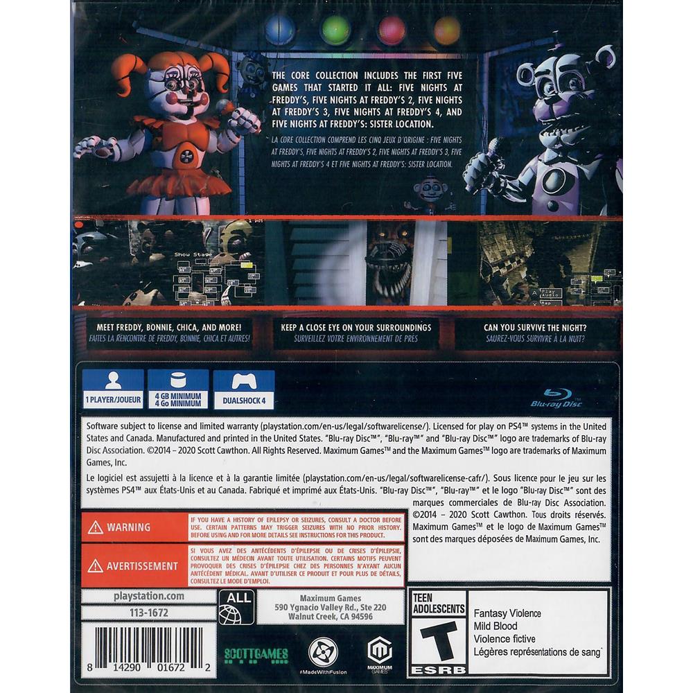 Five Nights at Freddys Core Collection Ps4 (Novo) (Jogo Mídia